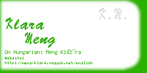 klara meng business card